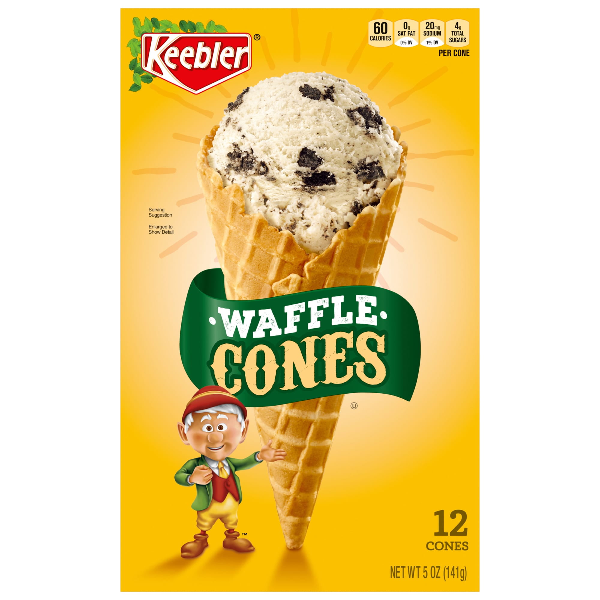 Keebler Waffle Ice Cream Cones, 5 oz, 12 ct