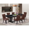 thumbnail image 4 of Luxe by East West Furniture 7 piece dining table set a wooden table and 6 Faux Leather Parson Chairs, 4 of 7