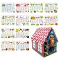 thumbnail image 1 of DIY Art Painting Multifunctional Storage Flip 2026 Calendar, 12-Month Calendar with Cabin Decoration for Pens & Notes, Decorative Home & Office, Compact Colorful Desktop C-alendar, 1 of 8