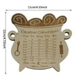 Decorations Cauldron Conversion Chart Wood Kitchen Witch Baking Recipes