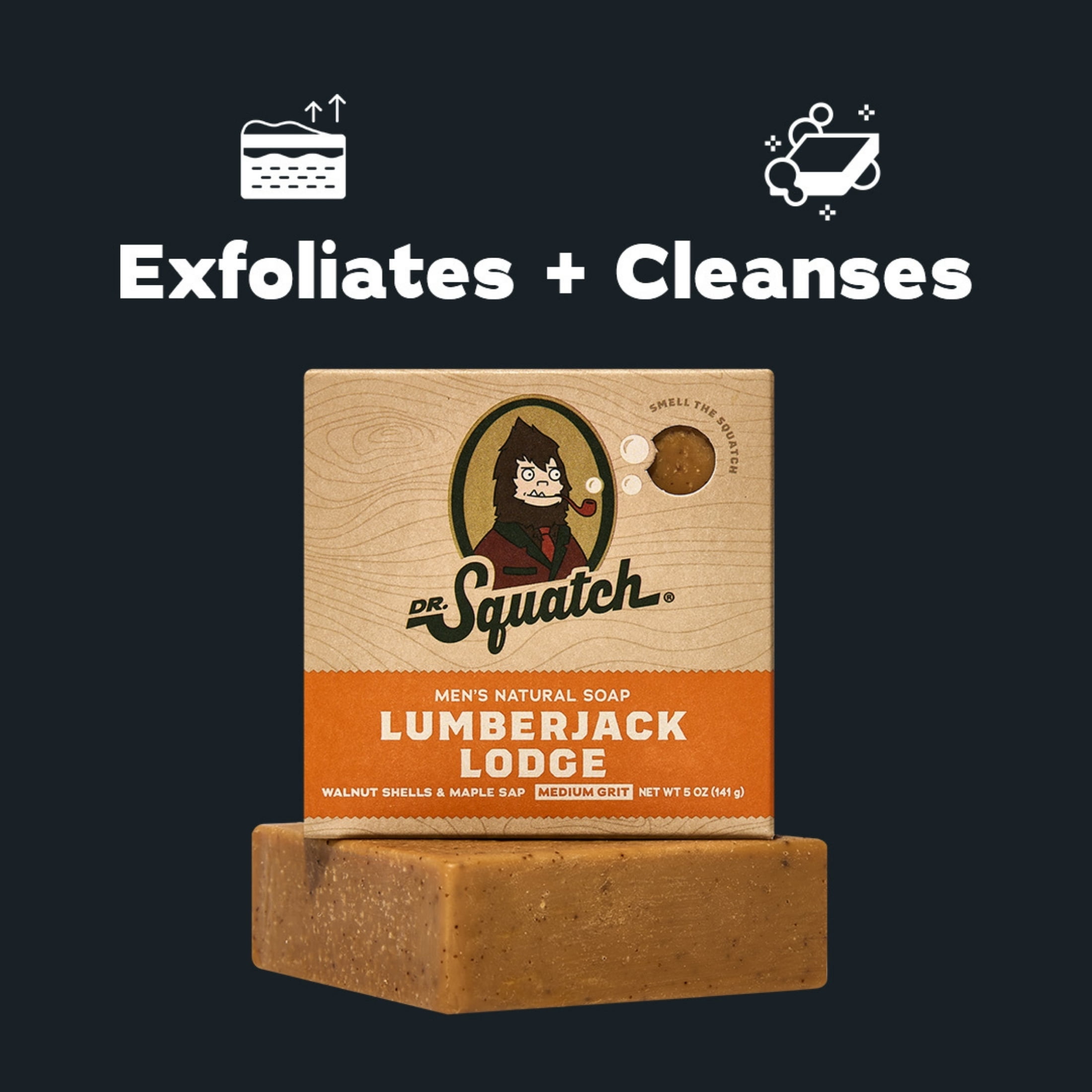 Dr. Squatch Mens Bar Soap, Natural Bar Soap for Men, Lumberjack Lodge, 5 Oz