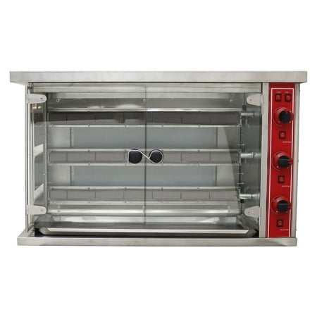 3 Roller Gas Chicken Rotisserie Machine Vertical Rotary Baking Oven Automatic Chicken Grill Roaster 110V