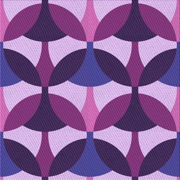 Ahgly Company Machine Washable Indoor Square Transitional Dark Magenta Purple Area Rugs, 5' Square