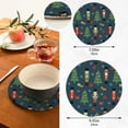thumbnail image 3 of SKYSONIC 2 pcs Christmas Tree Nutcracker Pot Holders Trivets, Heat Resistant Trivets,Christmas Pattern Cotton Thread Weave Mats for Hot Pads Pans Pot Bowl Teapot, 3 of 7