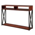 thumbnail image 1 of Pemberly Row Table Console de Luxe à Deux Niveaux, Fini Bois Cerisier, 1 of 4