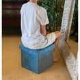 thumbnail image 4 of ecWorld Enterprises, Inc. Modern Foldable Fabric Cube Storage Stool Ottoman Lilac, 4 of 5
