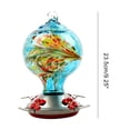 thumbnail image 2 of Hummingbird Feeder for Outdoors Glass Bird Feeders Easy to Clean&Filling Bird Feeder Best with Color Hand Blown Glass Leakproof 32 Ounces Hummingbird Feeders Hanging Hook&Ant Moat, 2 of 7