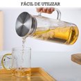 thumbnail image 2 of Jarra De Cristal Vimi Con Tapa De Acero Inoxidable Capacidad De 1.2L, 2 of 5