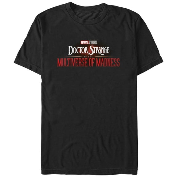 Men's Marvel Doctor Strange in the Multiverse of Madness Black Logo Graphic Tee Black Medium