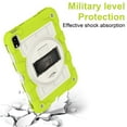 thumbnail image 2 of Kids Friendly Case for Apple iPad mini 6th Generation 8.3 inch Tablet Case - with Rotatable Wristband Hidden Stand Shoulder Strap Military Grade Shockproof Cover for iPad mini 6th Gen - Mint, 2 of 11