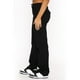 thumbnail image 4 of Gibobby Jeans dama Nuevos pantalones de mujer Panel de bolsillo Casual Loose Mid Rise Jeans Mujer(Negro,CH), 4 of 5
