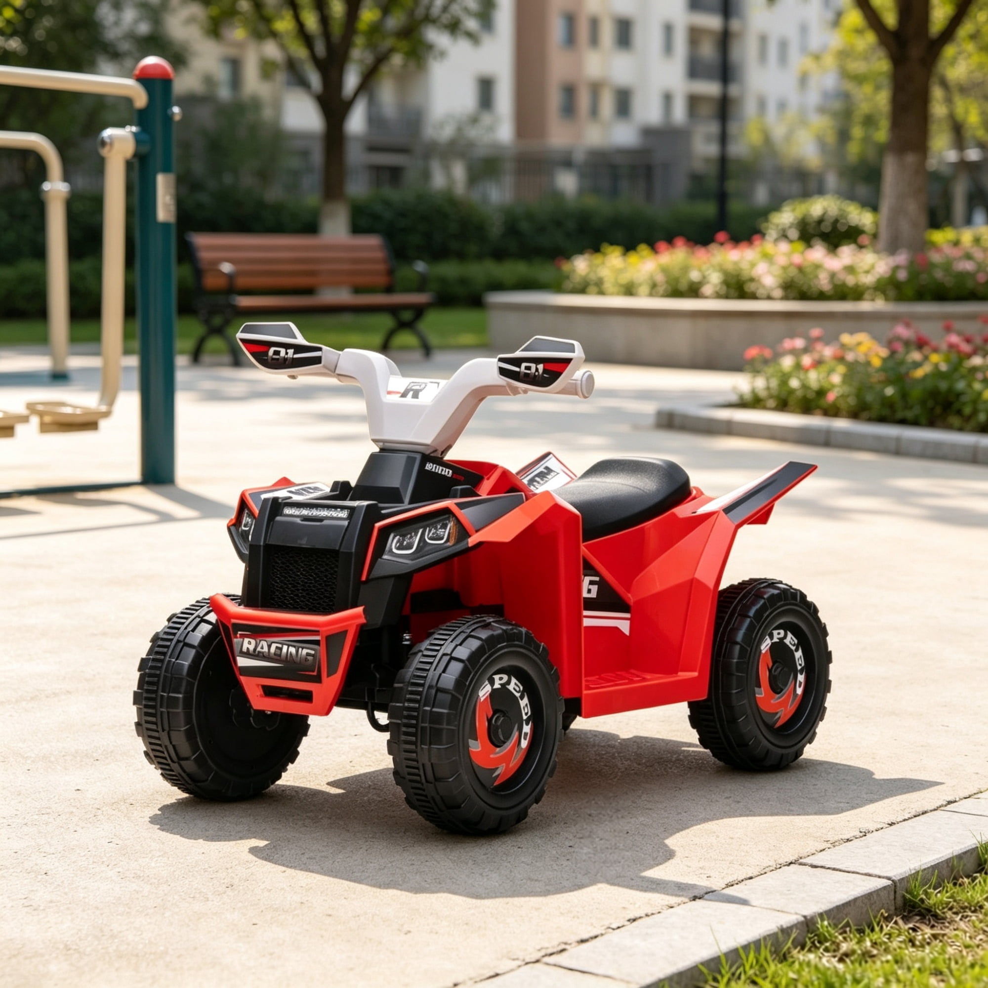6V Electric Toy Car, Forward Backward with Wear-Resistant Wheels for 18-36 Months Old, Red