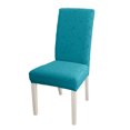thumbnail image 1 of Sumhomie Stretch Embossed Dining Short Chair Slipcover, Blue, 1 of 3
