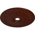 thumbnail image 3 of 29 1/8"OD x 3 5/8"ID x 1"P Oakleaf Ceiling Medallion (Fits Canopies up to 6 1/4"), Hand-Painted Brushed Mahogany, 3 of 6