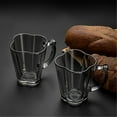 thumbnail image 4 of Juego de 6 vasos de agua de vidrio con asas y soportes, juego de tazas de vidrio con forma de flor de 7 oz., 4 of 7