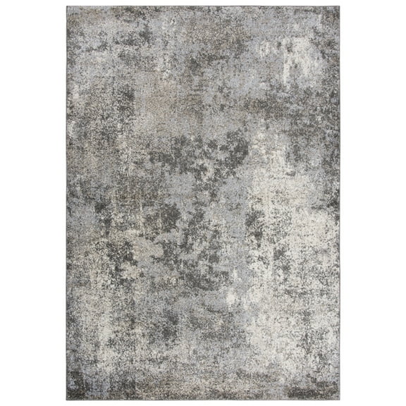 Rizzy Rugs Valencia Area Rug VCA109 Silver Worn Faded 6' 7" x 9' 6" Rectangle
