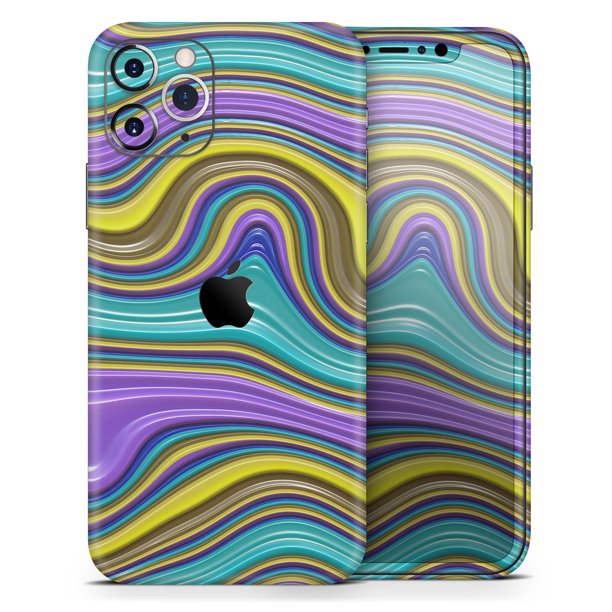 Bright Purple Teal And Mustard Yellow Color Waves Designskinz Protective Vinyl Decal Wrap Skin Cover Compatible With The Apple Iphone 11 Pro Full Body Screen Trim Back Glass Skin Walmart Com Bright Purple Teal And Mustard Yellow Color Waves Designskinz Protective Vinyl Decal Wrap Skin Cover Compatible With The Apple Iphone 11 Pro Full Body Screen Trim Back Glass Skin Walmart Com