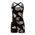 thumbnail image 4 of Tennis Romper for Women Summer Workout Jumpsuit Racerback Slimming Stretch Cross Back Jumpsuits Golf Yoga Gym, Black, S, 4 of 4