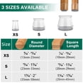 thumbnail image 3 of 24pcs / 36pcs Chair Leg Floor Protectors, Round Chair Leg Cover, Silicone Chair Leg caps with Felt Pads for Protecting Hardwood/Tile Floors from Scratches and Noise, 3 of 7