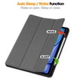 thumbnail image 2 of ShellTech Case for iPad Air 11 inch 2024 with Pencil Holder,Slim Leather Smart  Auto Wake/Sleep Cover Full Body Protective Trifold Stand Soft TPU Back Case For iPad Air 11" 2024,Gray, 2 of 8