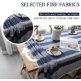 thumbnail image 4 of Nappe Coton Lin Simple Style Table Lin Chemin de Table avec Pompon Conçu Rayures Épissage Décoration de Table de Jardin Décoration de Cuisine Maison, 4 of 5