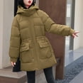 thumbnail image 2 of MuZeFu Winter Coats for Women Clearance under $40 Women Warm Pocket Coat Long Jacket Winter Sleeve Down Parkas, 2 of 7