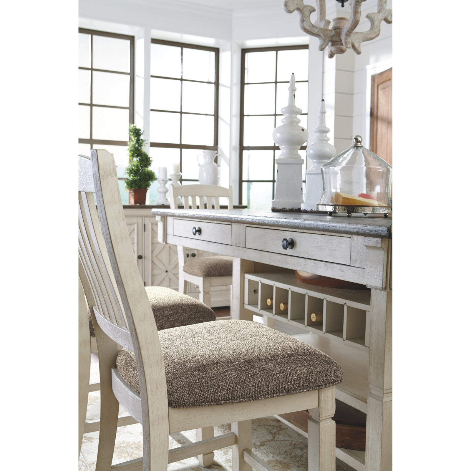 Ashley Bolanburg Engineered Wood Counter Height Dining Table in