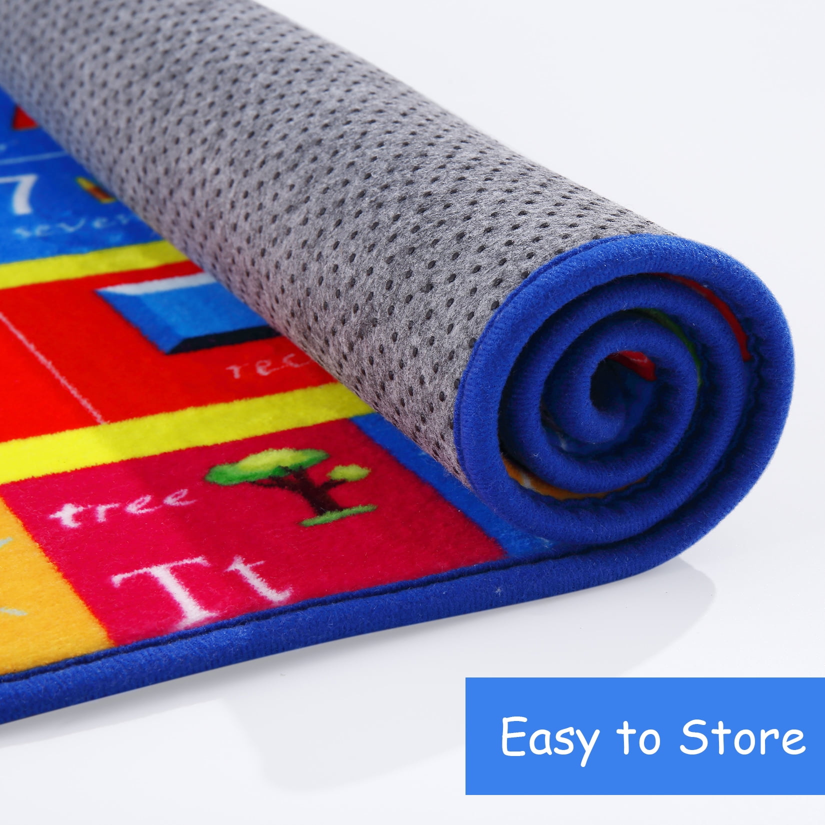 ChaoLink ABC Educational Area Rug Kids Rugs for Playroom Alphabet Numbers Classroom Rugs Learning Baby Playroom Mat Carpet for Children Bedroom Nursery Playroom ClassroomB
