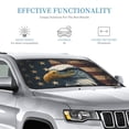 thumbnail image 3 of DouZhe Car Sunshades for Windshield, Patriotic American Flag Bird Pattern Car Sun Shade Block Heat and UV Rays, 55" x 30", 3 of 8