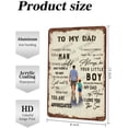 thumbnail image 3 of Vintage Metal Dad Sign, 8x12 inches, Decorative Signage for Father's Day or Birthday, Gift Dad from Son, Personalized Wall Decor, 3 of 6