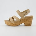 thumbnail image 2 of CUSHIONAIRE Women's Russ cork wedge sandal +Memory Foam, Wide Widths Available, Tan 8, 2 of 5