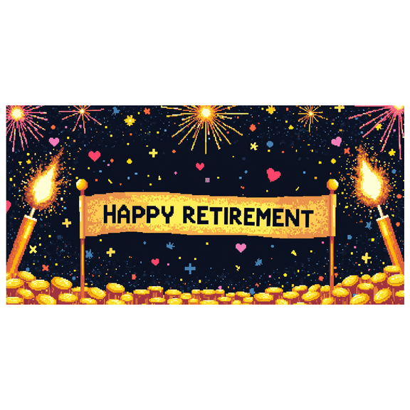 Black Background Banner with Golden Stars and Sparkles for Happy Retirement Party Backdrop Decorations Photo Booth Props Retirement Celebration Event Supplies