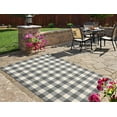 thumbnail image 2 of Garland Rug Country Living Buffalo Plaid Polypropylene Cinder/Ivory Indoor/Outdoor Area Rug, 5' x 7', 2 of 7