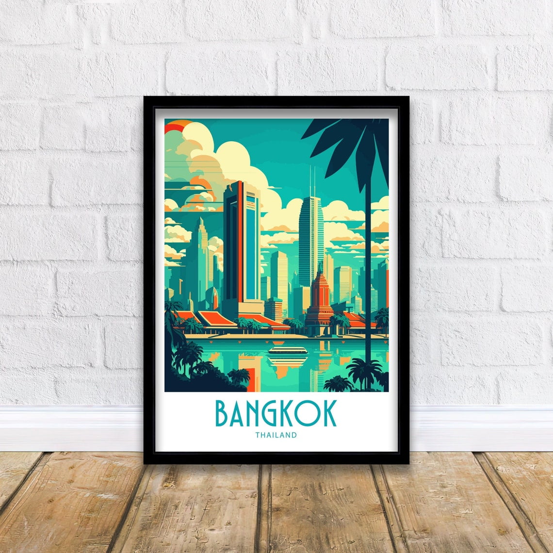 Bangkok City Travel Print Bangkok City Home Décor Bangkok Thailand Art Print Bangkok Thailand Room Print For Bangkok Gift Art Decor Bangkok, Poster Only
