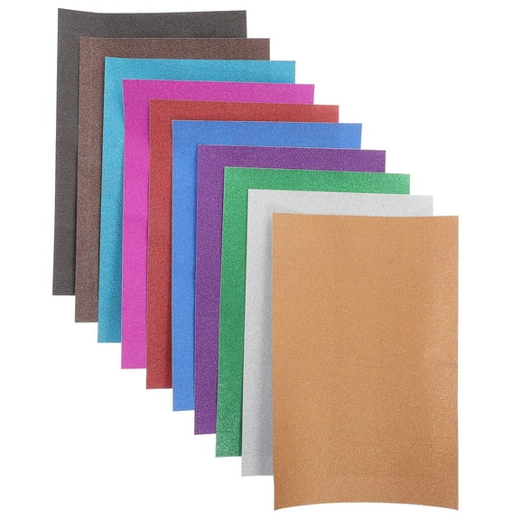 20 Sheets A4 Glitter Paper Craft Colored Cardstock Flash Gold Powder Handcraft