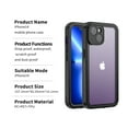 thumbnail image 2 of for iPhone 13 Mini Case, IP68 Waterproof Dustproof, Built-in Screen Protector, Rugged 360 Full Body Shockproof Heavy Duty Protective Cover for iPhone 13 Mini,Black, 2 of 10