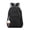 Black, variant on Fashion Minimalist Solid PU Leather Backpack with Star Pendant, Multi-Pocket Student School Bag for Commute & Travel, Ideal Back to School Birthday Gift