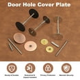 thumbnail image 3 of Uxcell 2Pcs Door Hole Cover Plate, (Silver) Stainless Steel Deadbolt Cover Plate Door Knob Hole Filler Plates with 3.54" Connecting Screws, Suit for - 1" Holes/Door/Cabinet/Wall, 3 of 7