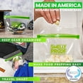 thumbnail image 3 of Smelly Proof Expandable Stand-Up Reusable Snack Bags, US-Made, PEVA & BPA Free, 6"x4", 10-Pk", 3 of 5
