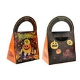 thumbnail image 2 of YFTDEF Halloween Candy Wrapping Boxes, 5 Pack Triangular Paper Tote Bags, Pumpkin Ghost Spiderweb Designs, Perfect for Treats and Gifting, Size 7.09x4.72x2.56 Inch, 2 of 2