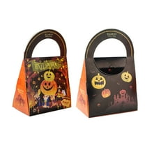 Halloween Candy Gift Bags Portable Treat Containers Party Favor Pouches - 5 Pack Halloween Party Supplies Trick or Treat(B)
