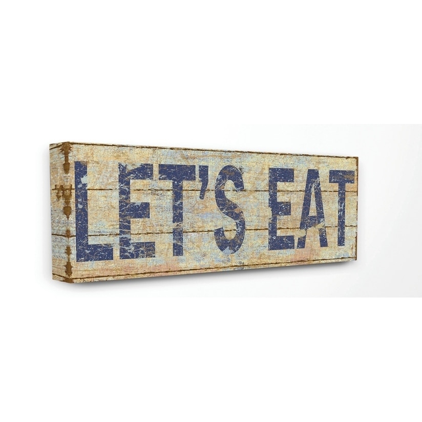 Stupell IndustriesLet's Eat Distressed Kitchen Canvas Wall Art by Marilu Windvand