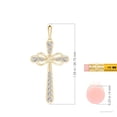 thumbnail image 3 of ANGARA Natural Diamond Cross & Sideways Infinity Pendant in 14K Yellow Gold for Women (Size-1.5mm| Color-I-J| Clarity-I1-I2) | Anniversary, Jewelry Gift for Women | Natural Diamond Necklace, 3 of 7