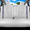 thumbnail image 3 of For 2017-2023 Tesla Model 3 FH Group Faux Leather Custom Fit Car Seat Covers Solid White - Rear Set, 3 of 5