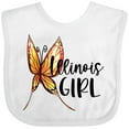 thumbnail image 3 of Inktastic Illinois Girl- Butterfly Girls Baby Bib, 3 of 4