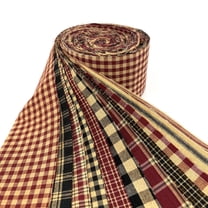 Farmhouse Red Plaid Homespun Fabric 2.5 X 44 inch Precut Roll (Jelly Roll)- 22 pc. by JCS