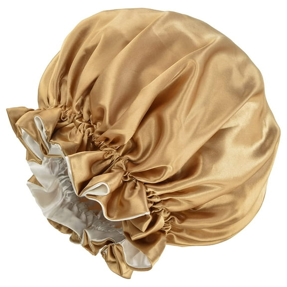 Satin Bonnet Silk Lined Bonnets Sleep Bonnet for Women Resuable Shower Caps Large Reversible Hair Bonnet for Curly Natural Hair