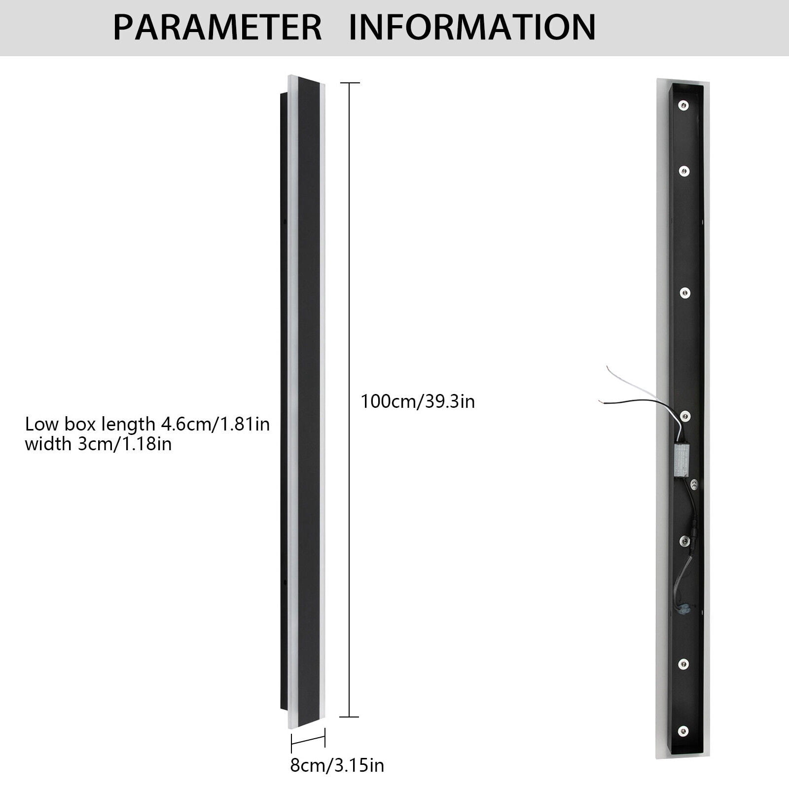Modern Outdoor Wall Light, Wall Mount Lighting Fixture, 2Pcs Wall Lights