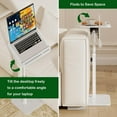 thumbnail image 4 of Sofa Side Tray Table for Couch - Adjustable Height 360° Swivel C Table for Sofa & Bed, Use as TV Tray Laptop Stand Snack Table Reading Desk, Fits Eating Working Studying - Black, 4 of 9