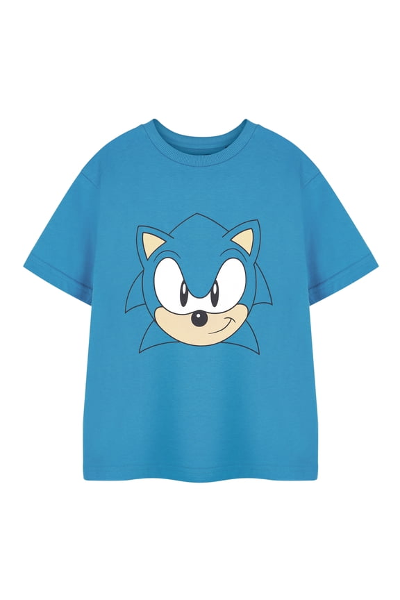 Big Face Boys Blue Short Sleeved T-Shirt | 7-8 Years | Made by Vanilla Underground